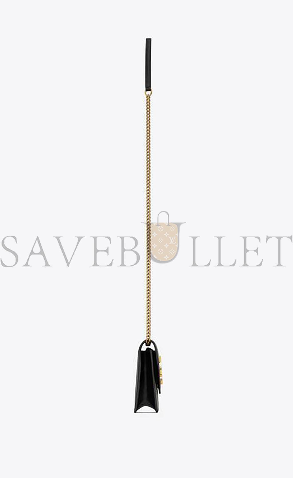 YSL CASSANDRE ENVELOPE CHAIN WALLET IN SMOOTH LEATHER 743050AAB4K1025 (19*12.5*3.5cm)