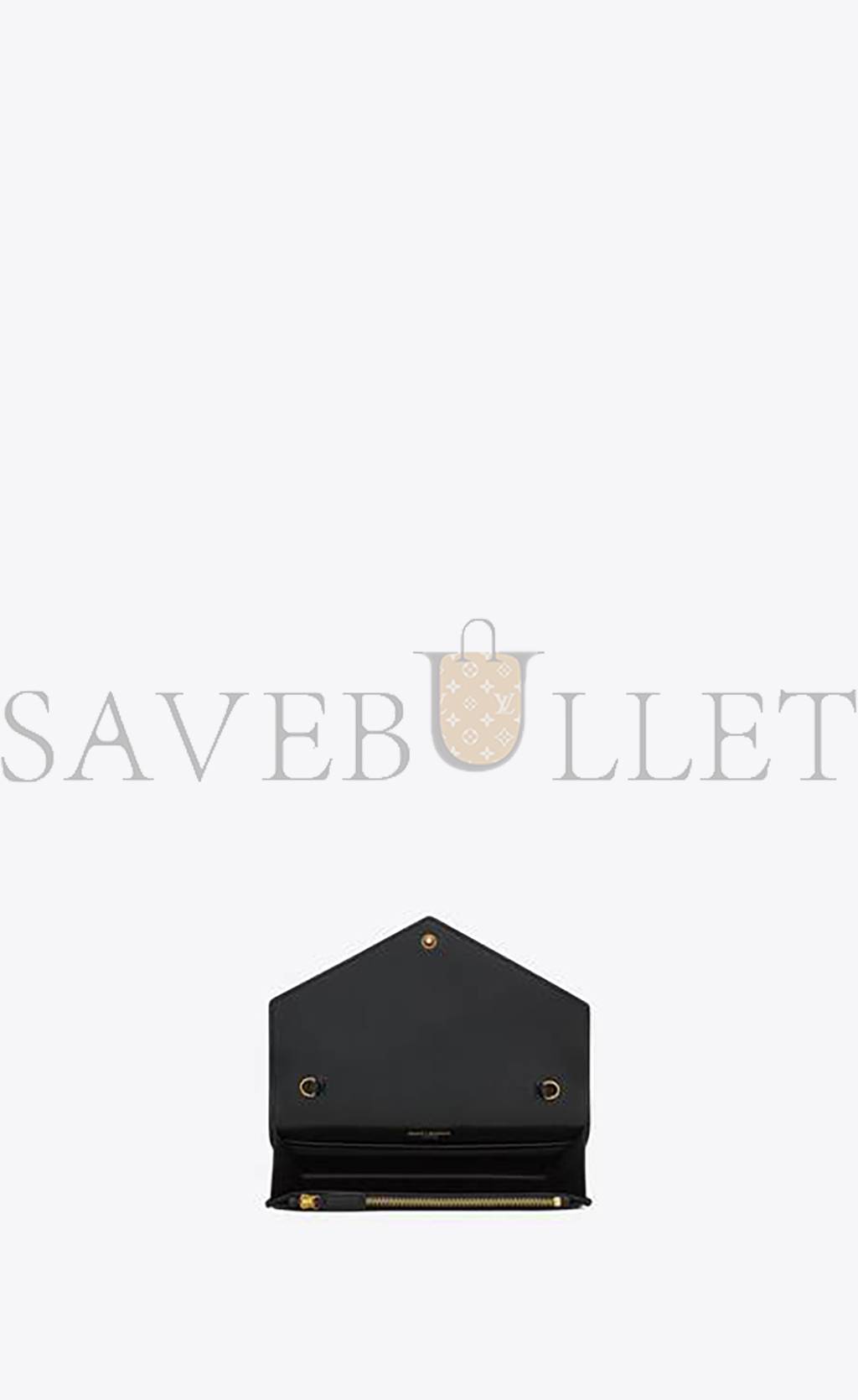 YSL CASSANDRE ENVELOPE CHAIN WALLET IN SMOOTH LEATHER 743050AAB4K1025 (19*12.5*3.5cm)