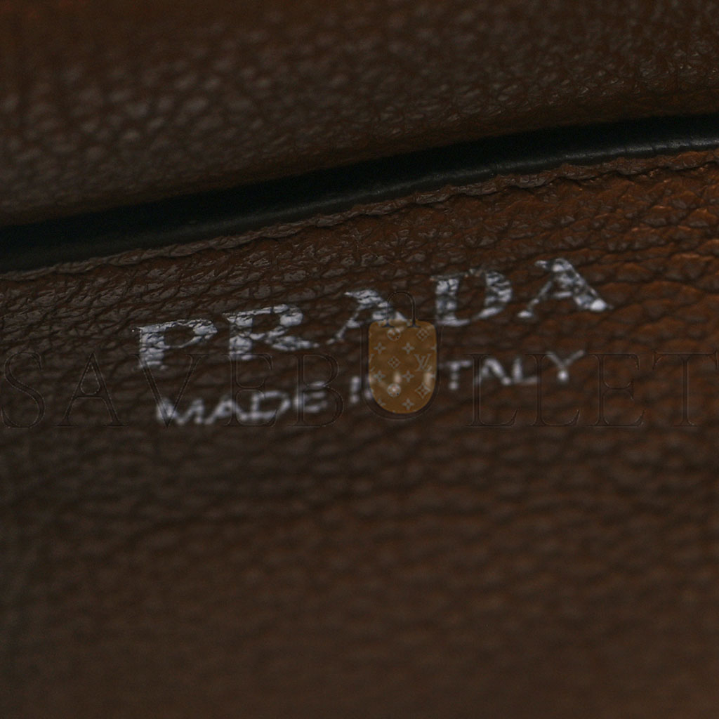 PRADA VITELLO DAINO SOFT MINI SHOULDER BAG CARAMEL (20*19*13cm)