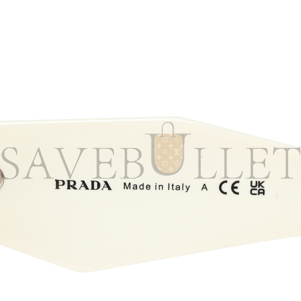 PRADA ACETATE SYMBOLE SUNGLASSES SPR 17W WHITE