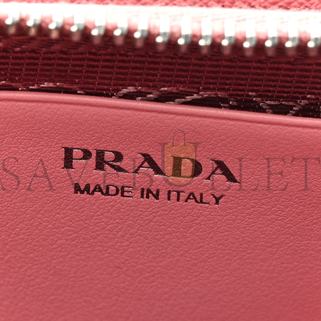 PRADA SAFFIANO MINI CROSSBODY POUCH PETAL PINK (15*10*4cm)