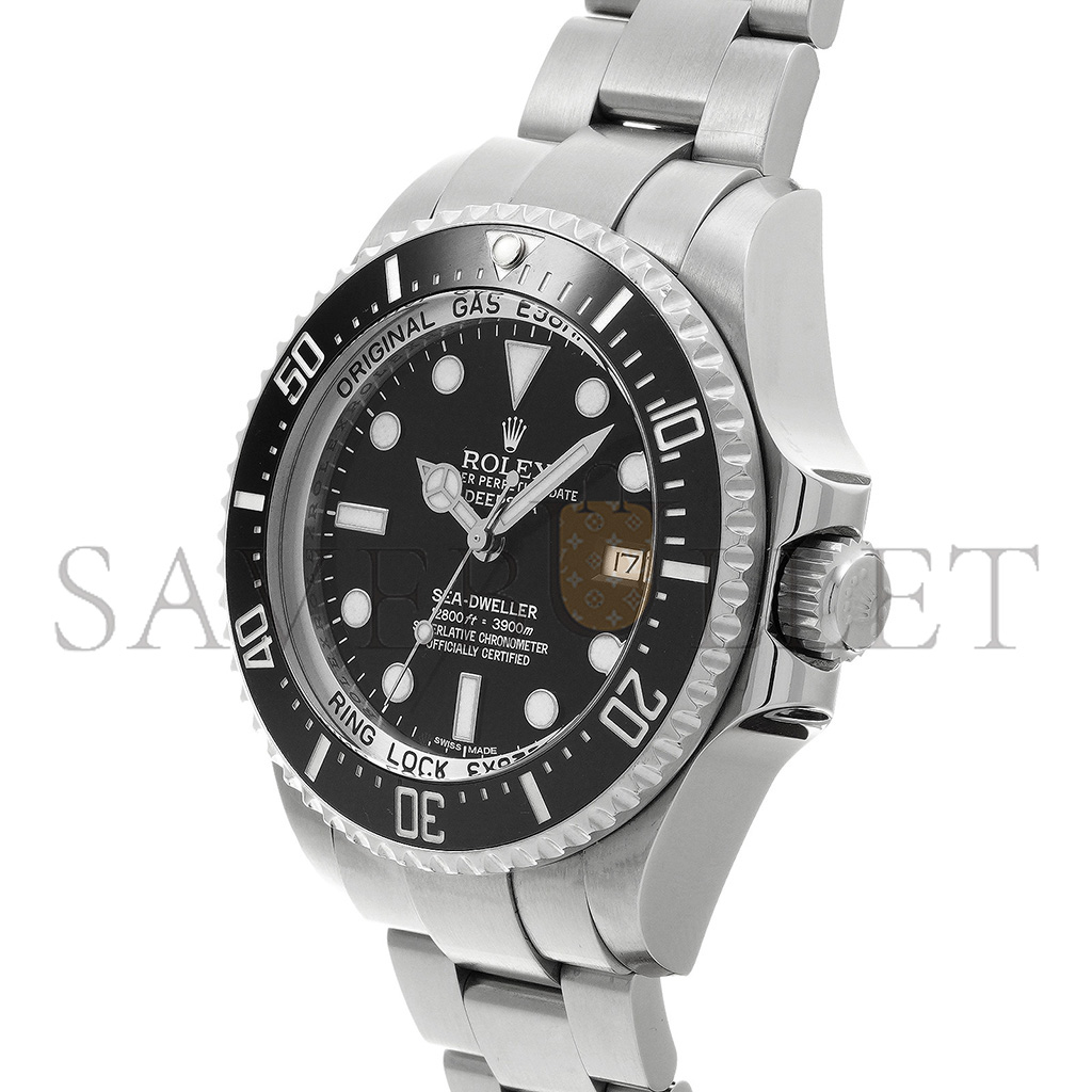 ROLEX SEA-DWELLER 44 STAINLESS STEEL BLACK FACE WATCH 116660-0001