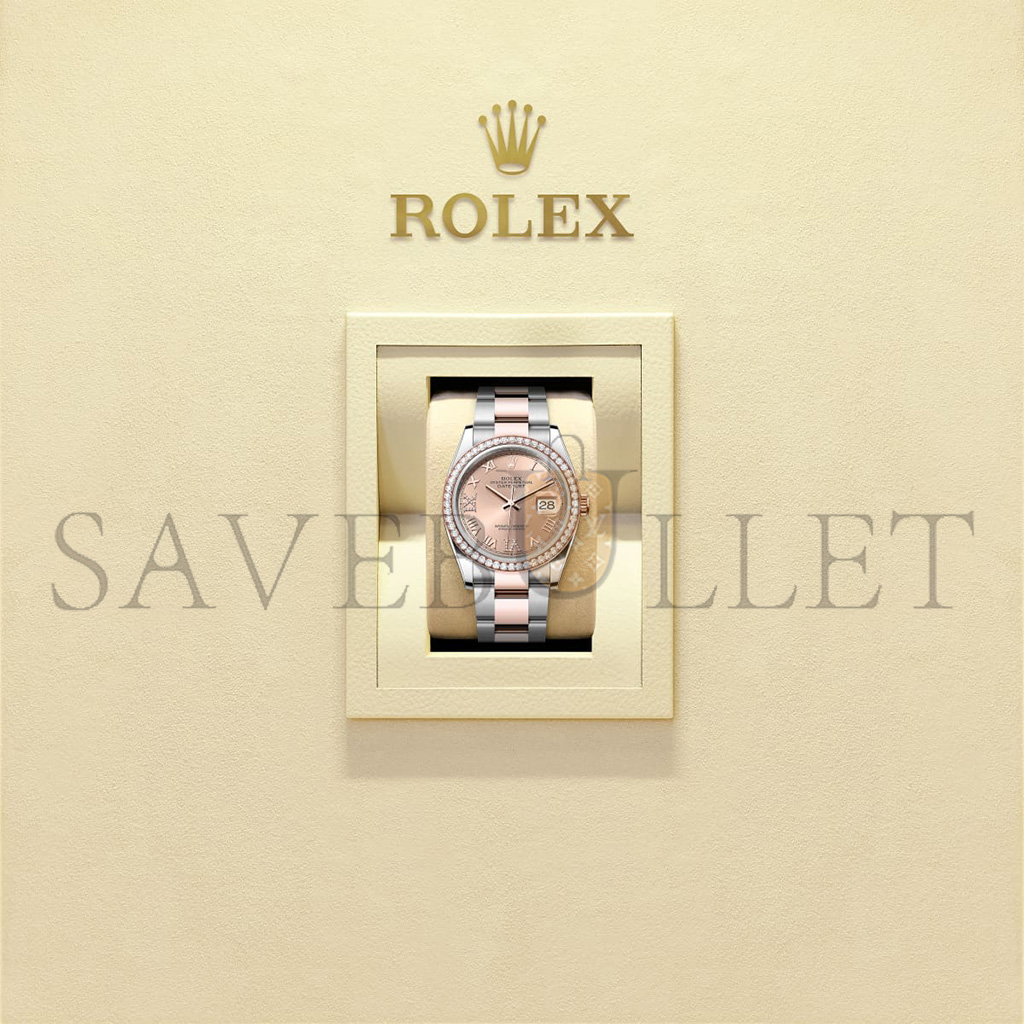 ROLEX DATEJUST 36 OYSTER, 36 MM, OYSTERSTEEL, WHITE GOLD AND DIAMONDS WATCH 126284RBR-0016