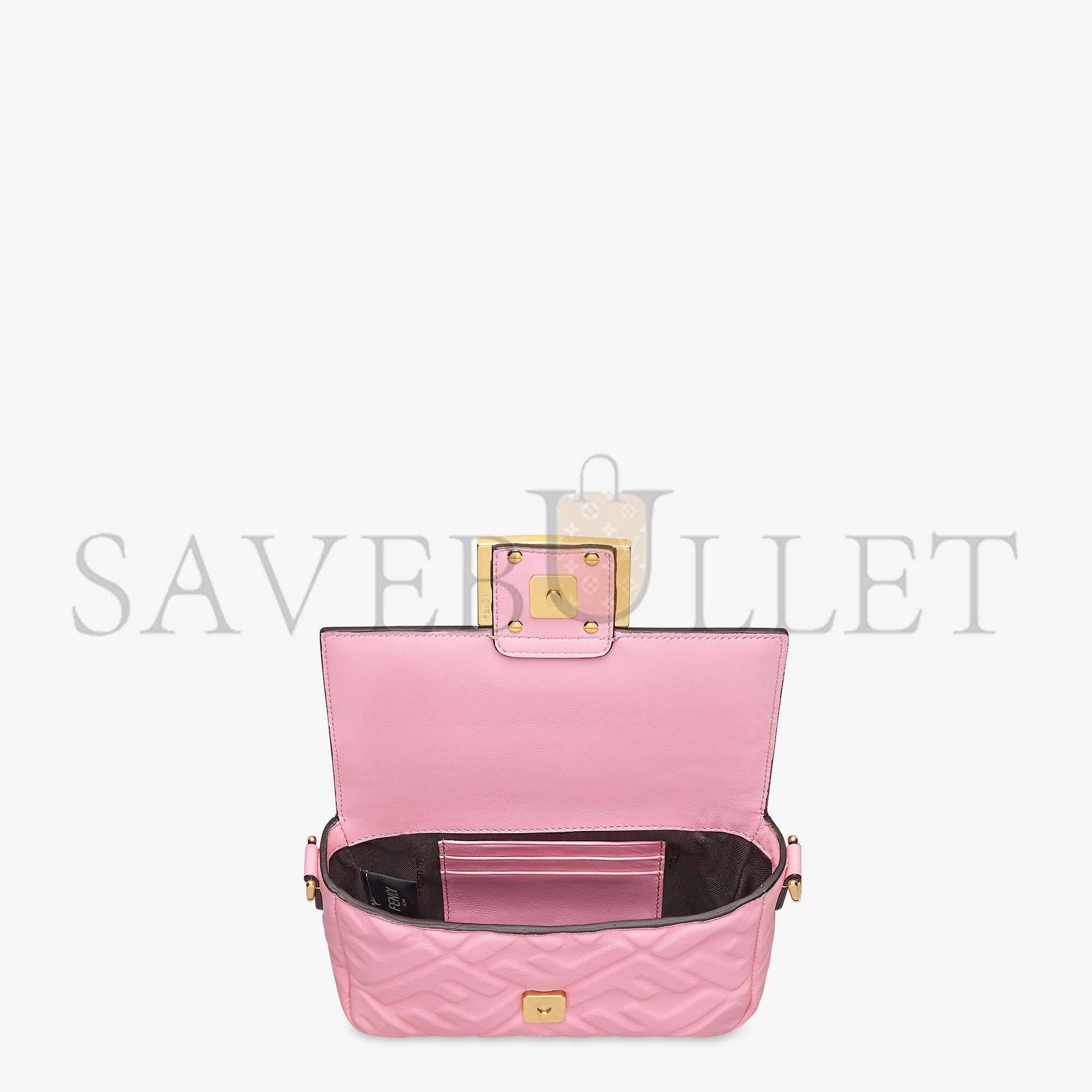 FENDI BAGUETTE MINI - PINK NAPPA LEATHER BAG 8BS017A72VF1AQA (19*11.5*4cm)