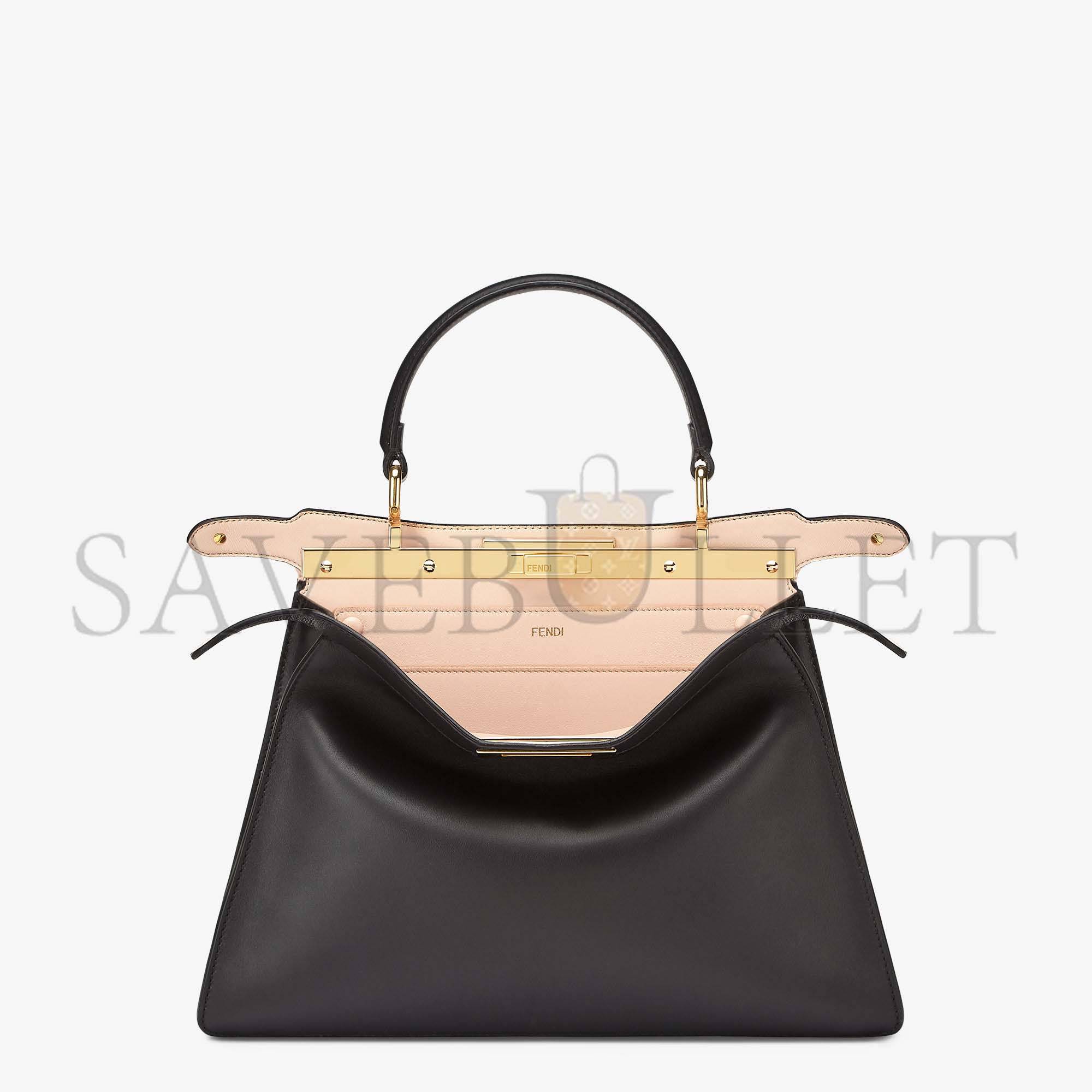 FENDI PEEKABOO ISEEU MEDIUM - ROSE BLACK LEATHER BAG 8BN321A6V3F1CJZ (33.5*25.5*13cm)