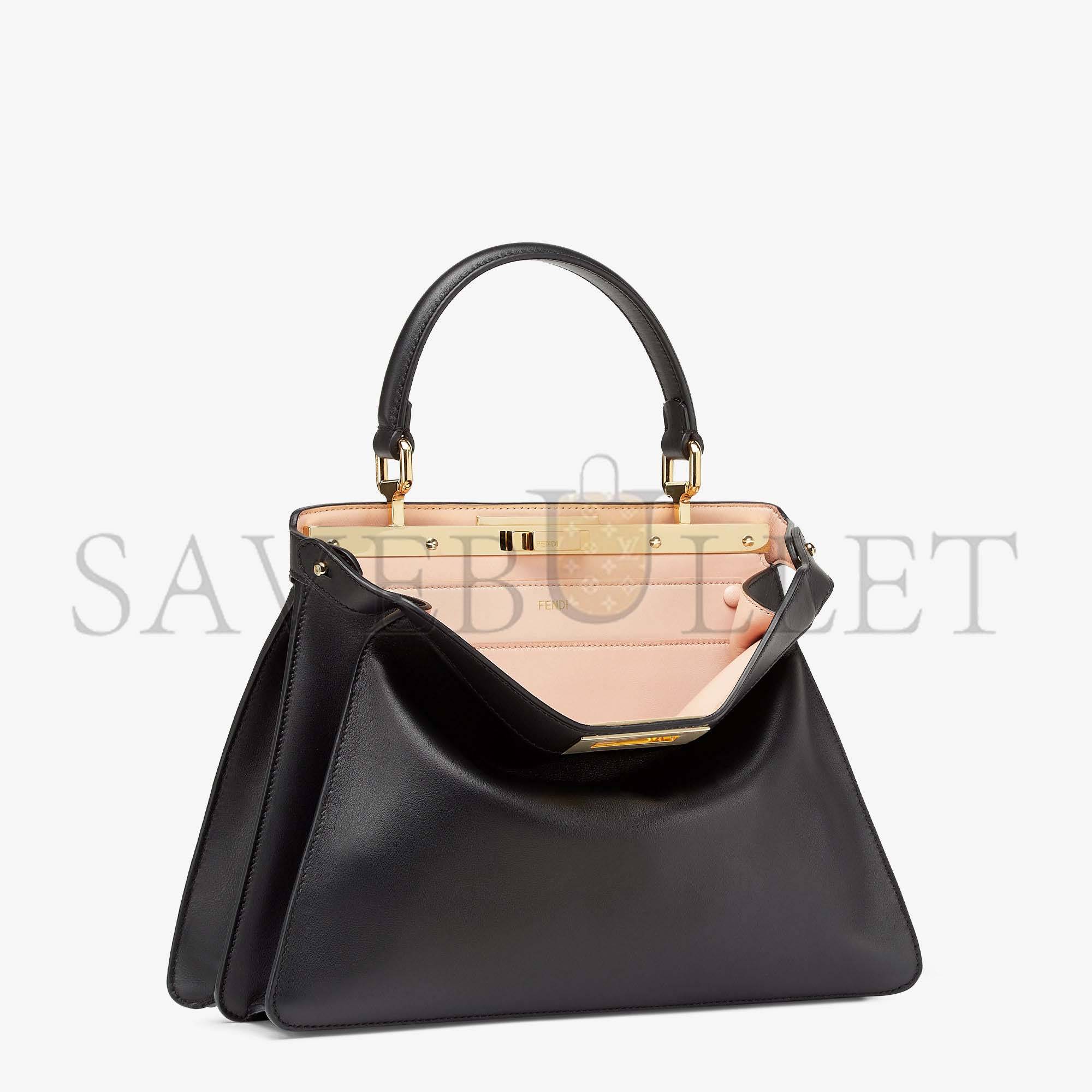 FENDI PEEKABOO ISEEU MEDIUM - ROSE BLACK LEATHER BAG 8BN321A6V3F1CJZ (33.5*25.5*13cm)