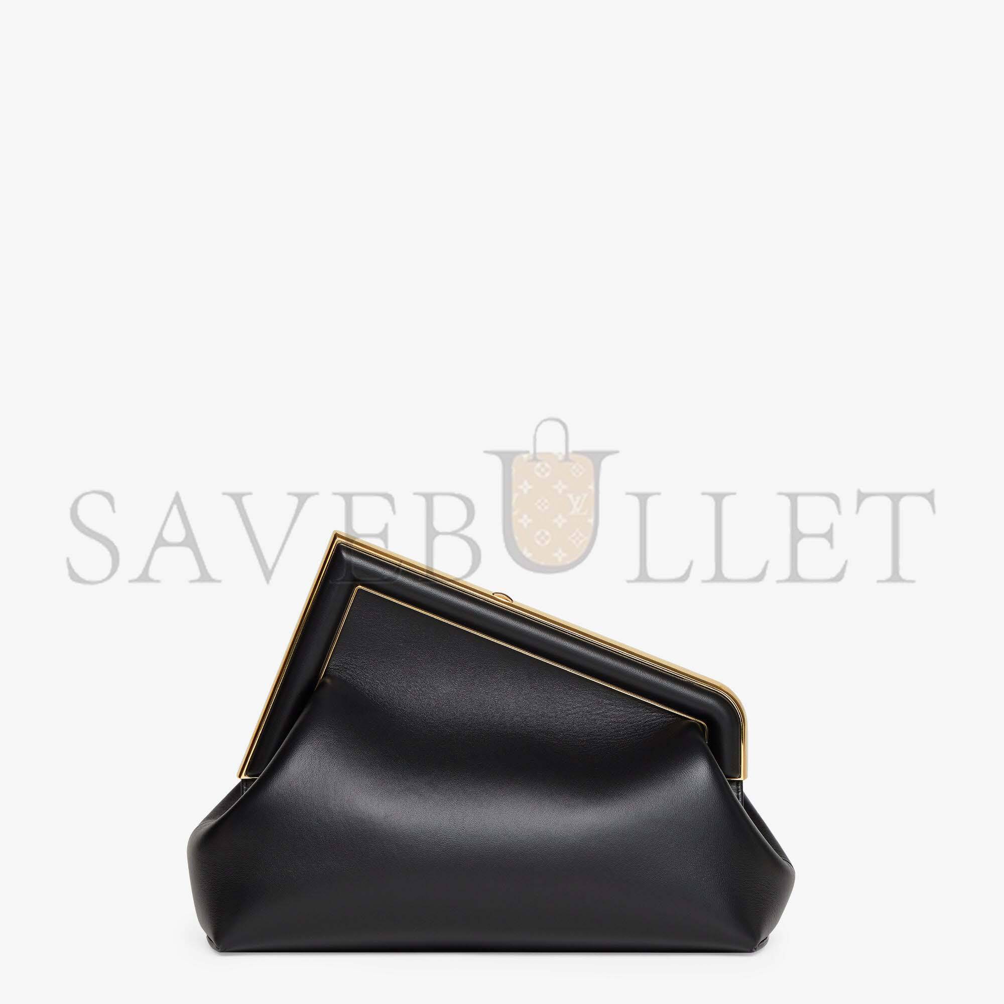 FENDI FIRST MIDI - BLACK LEATHER BAG 8BP137ABVEF0KUR (30*20*14cm)