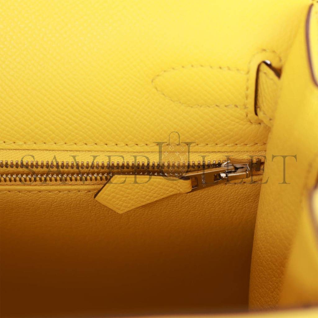 HERMES KELLY SELLIER 28 JAUNE DE NAPLES EPSOM PALLADIUM HARDWARE (28*22*10cm)