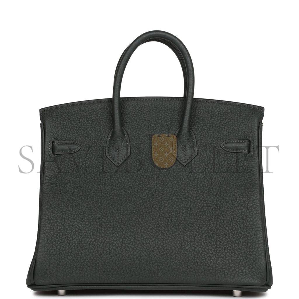 HERMES BIRKIN 25 VERT FONCE TOGO GOLD HARDWARE HANDMADE (25cm)