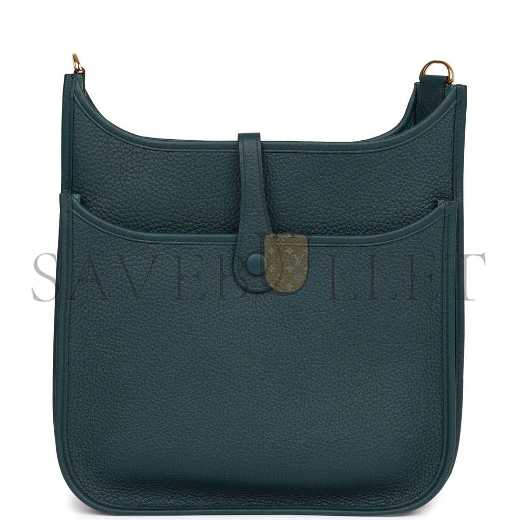 HERMES EVELYNE III PM VERT CYPRESS CLEMENCE GOLD HARDWARE  (29*30*7cm)