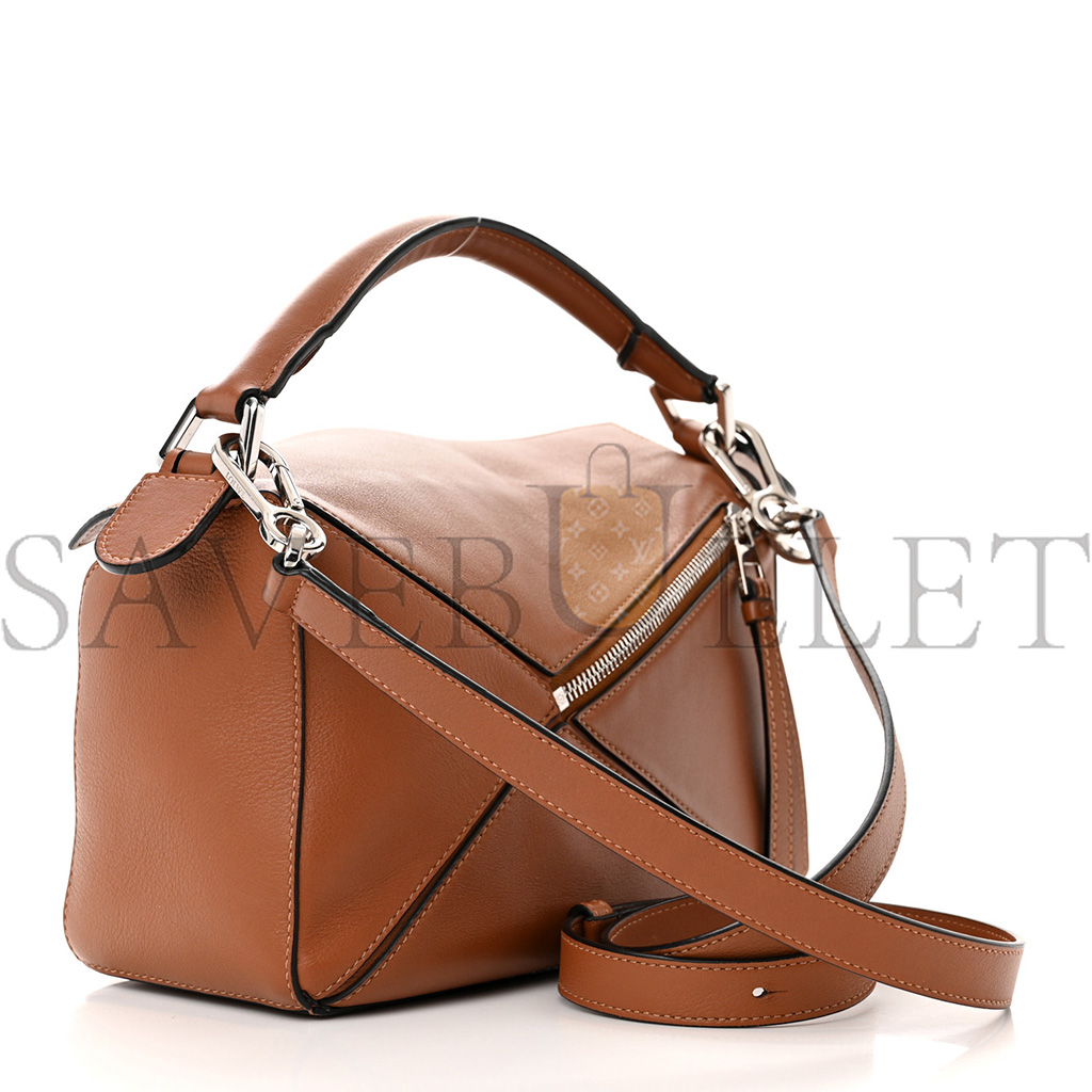 LOEWE CALFSKIN SMALL PUZZLE BAG TAN (24*16.5*10.5cm)