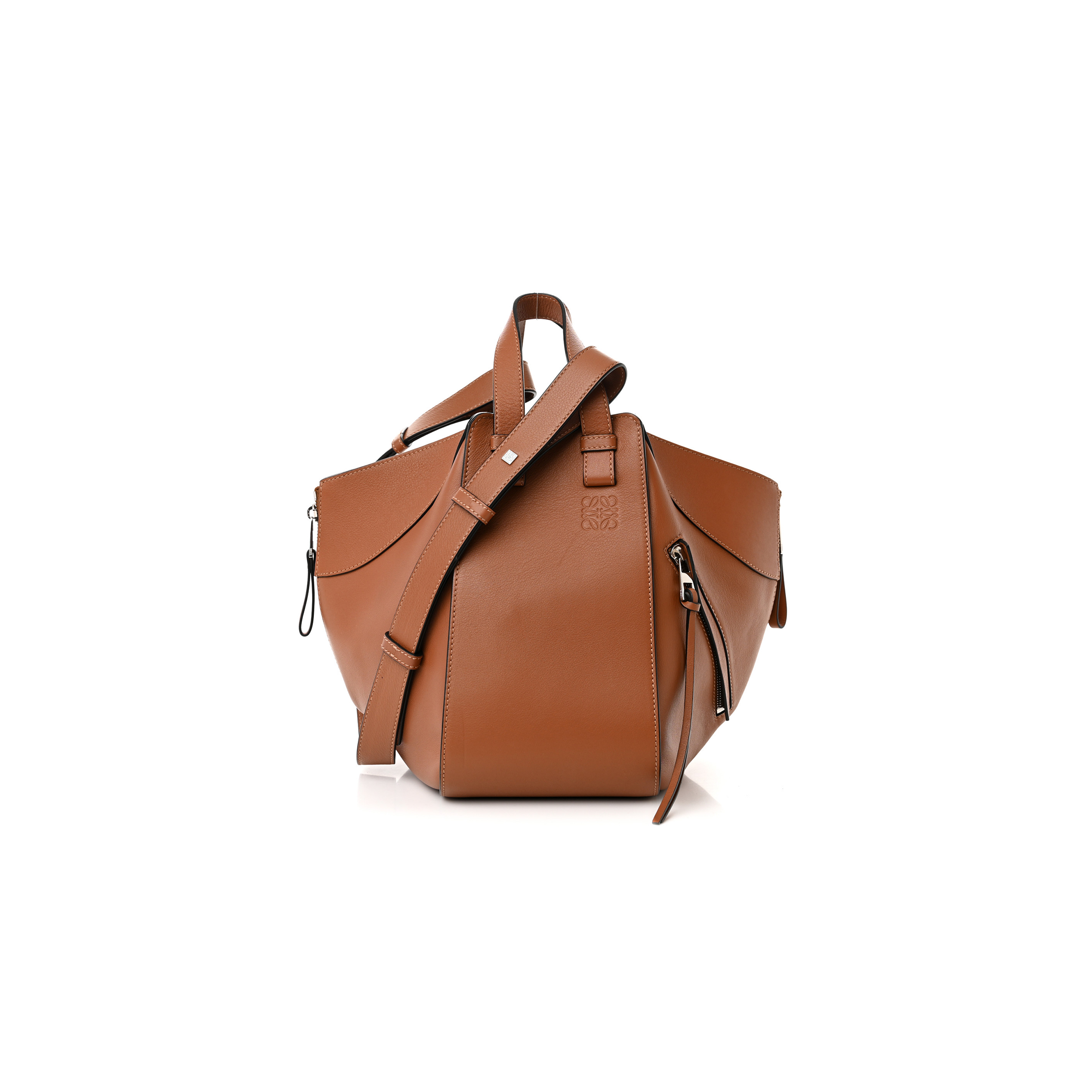 LOEWE CALFSKIN SMALL HAMMOCK SHOULDER BAG TAN (30*25*13.5cm)