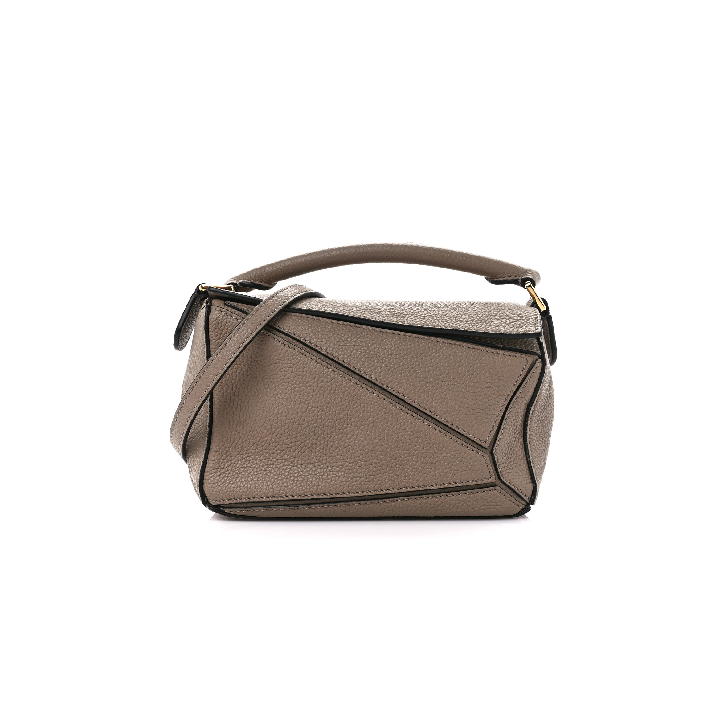 LOEWE CALFSKIN MINI PUZZLE BAG SAND MINK (18*12.5*8cm)