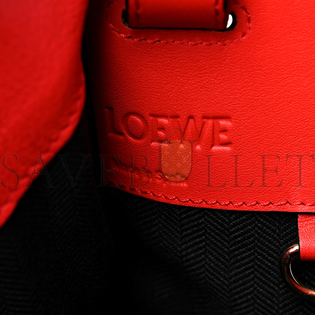 LOEWE CALFSKIN SMALL HAMMOCK SHOULDER BAG SCARLET RED (30*25*13.5cm)