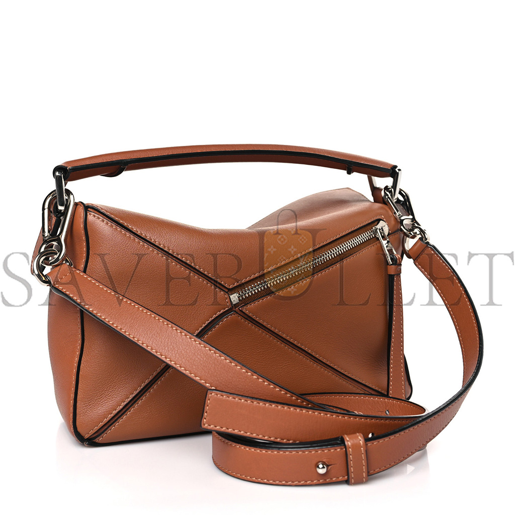 LOEWE CALFSKIN SMALL PUZZLE BAG TAN (24*16.5*10.5cm)