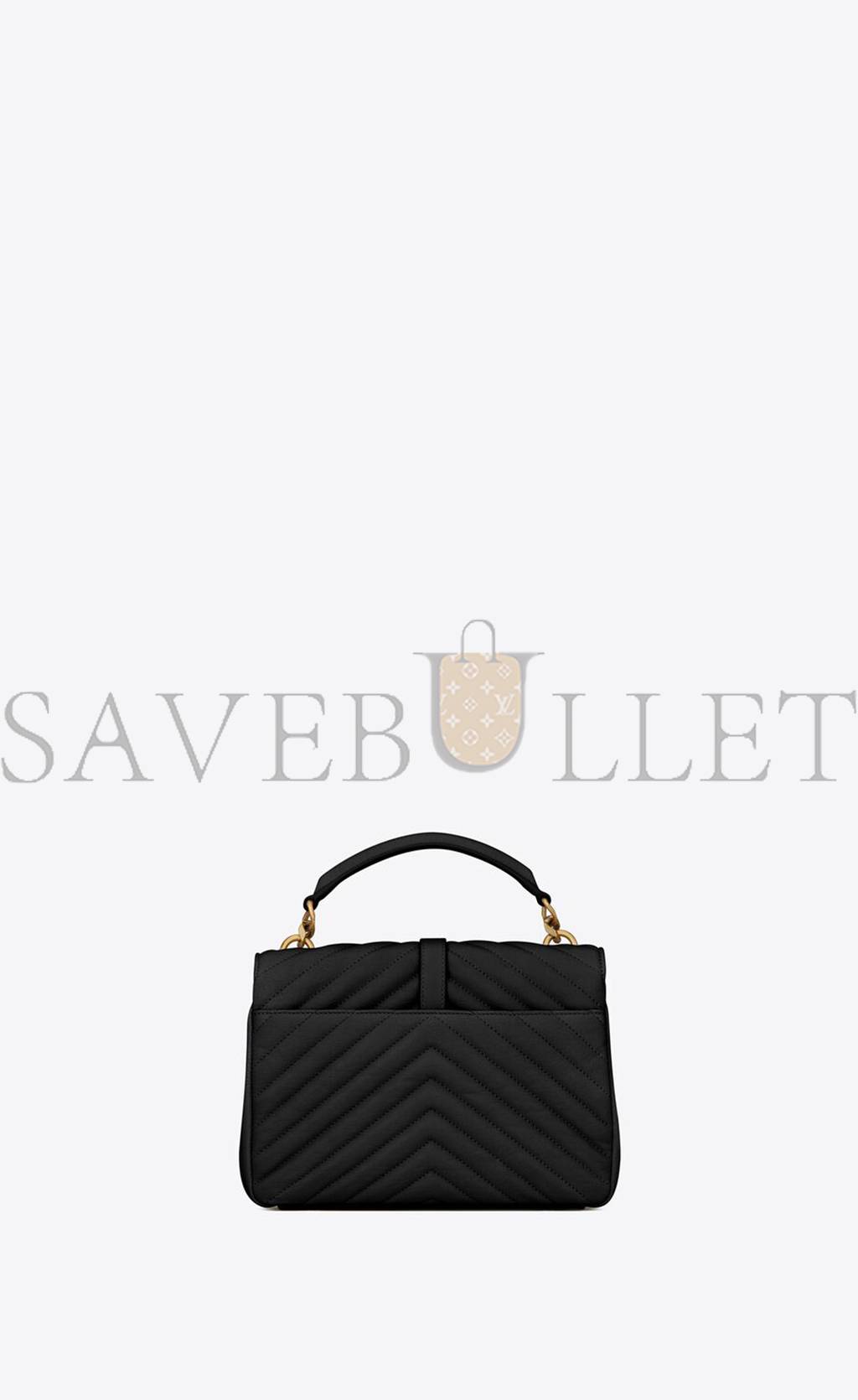 YSL COLLEGE MEDIUM CHAIN BAG IN QUILTED LEATHER 600279BRM071000 (24*17*6.5cm)