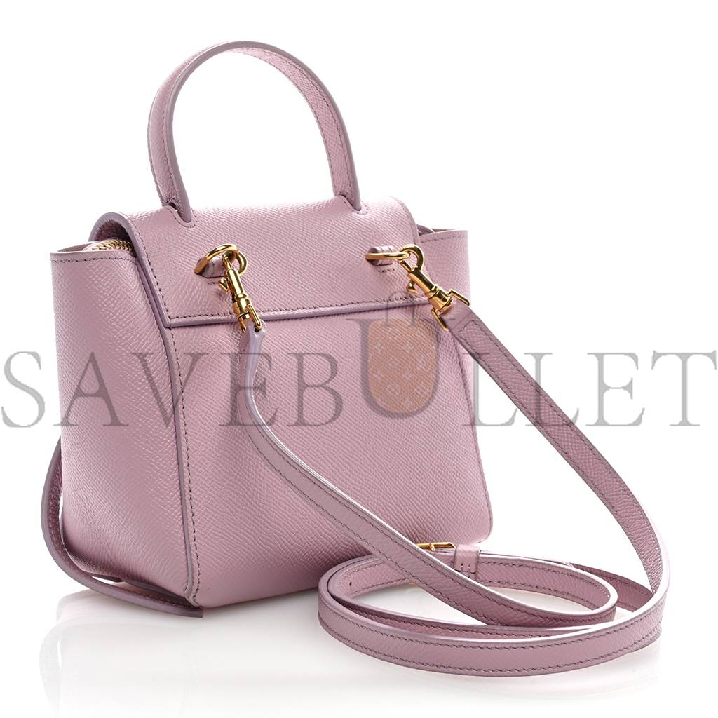 CELINE GRAINED CALFSKIN PICO BELT BAG ROSE QUARTZ (17*15*9cm)