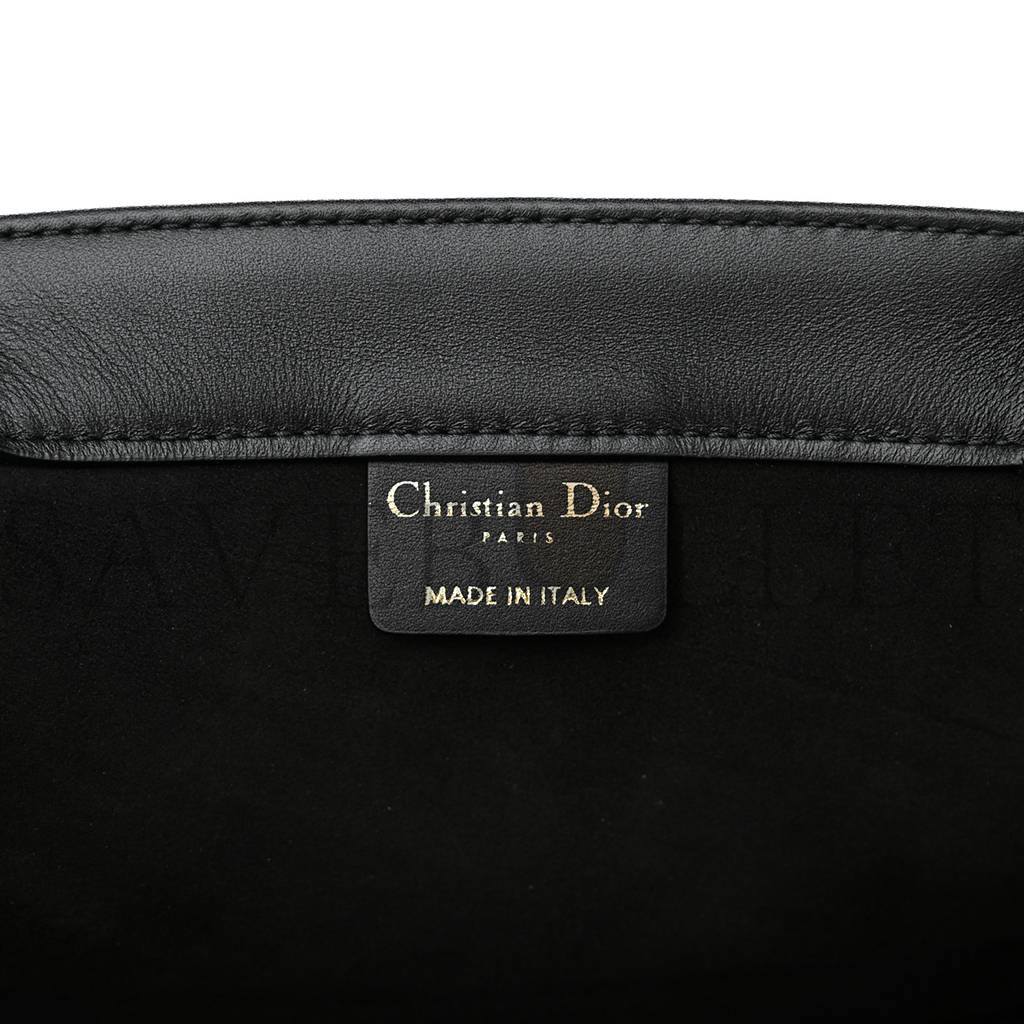 DIOR CALFSKIN EMBOSSED MEDIUM BOOK TOTE BLACK (36*27*17.8cm)